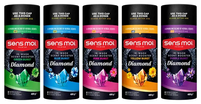 sens moi Diamond In-Wash Scent Booster: the variants side by side