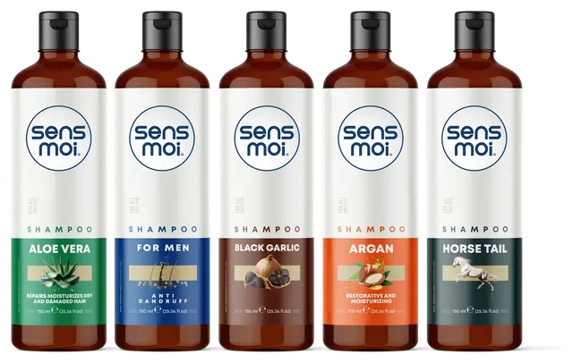 sens moi Shampoo 750 ml: the variants side by side